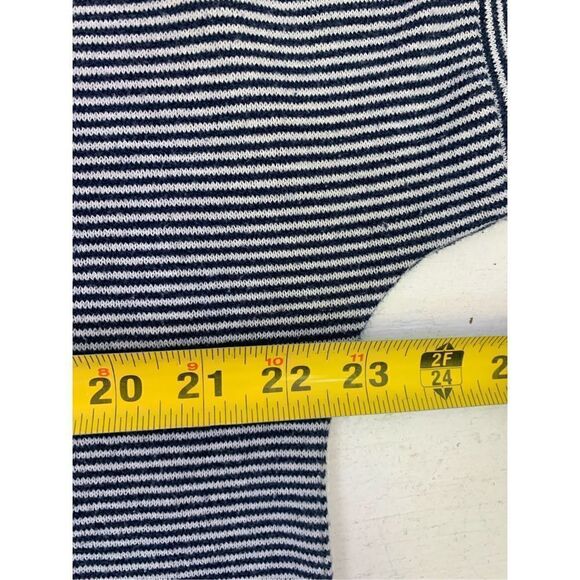 Soft Surroundings Striped Navy French Keyhole Top Size L - Picture 10 of 11